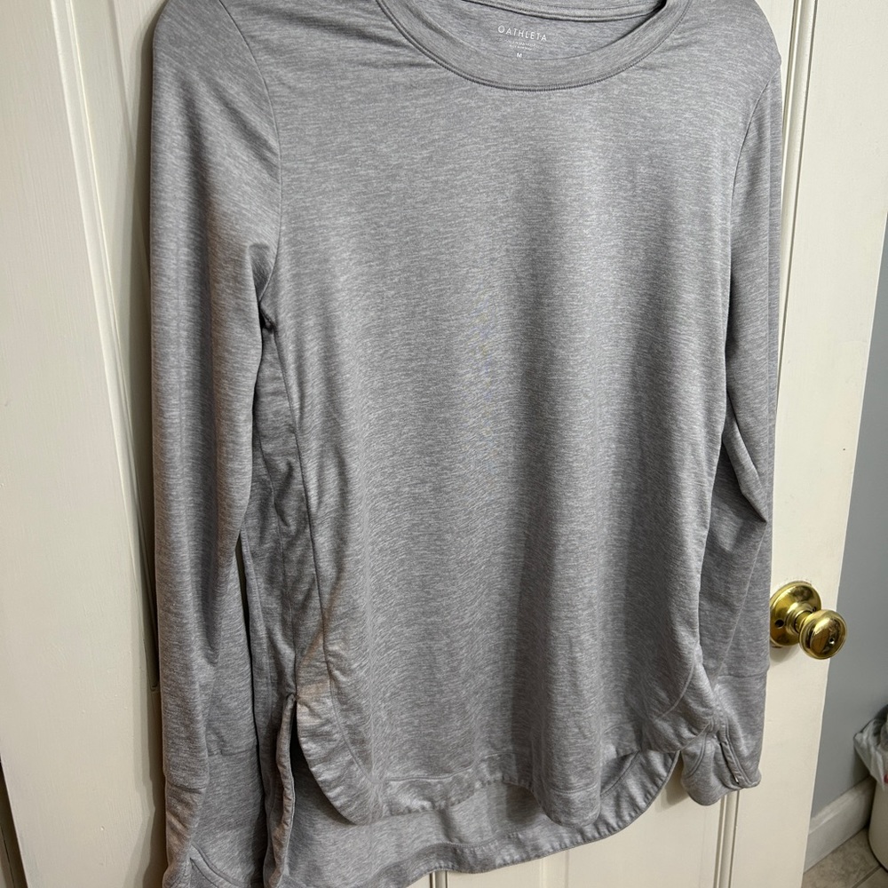 Athleta long sleeve gray top